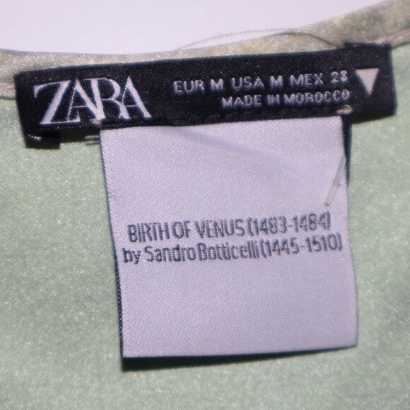 ZARA Renaissance Art Print Crop Top Venus Tank Medium - Picture 5 of 7